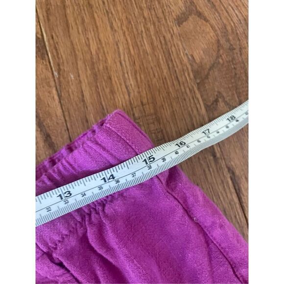Soft surroundings pink linen blend shorts size m - Picture 3 of 9